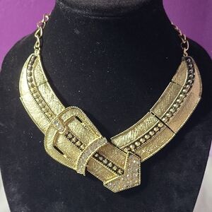 Luci Gold Tone Statement Necklace